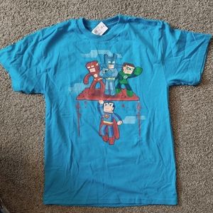 NEW DC Justice League Superman Flash Batman Boys XL 16 T-Shirt